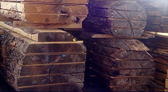 Lager Eichenschwellen