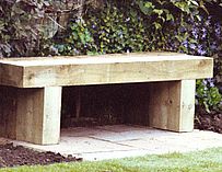 Bank aus Gartenschwellen